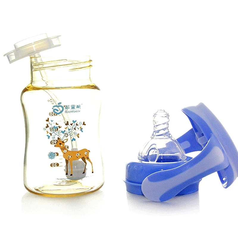 Safe Newborn Baby Feeding Bottle Baby Milk Feeder Feeding Supplement Leak-proof Nursing Nipple Silicon Baby Bottle With Teether