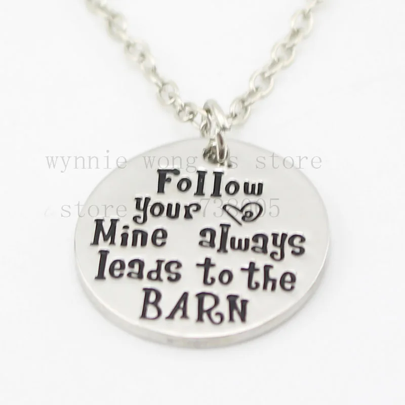 Новое поступление 2015 индивидуальное ожерелье с ручной штамповкой Следуйте