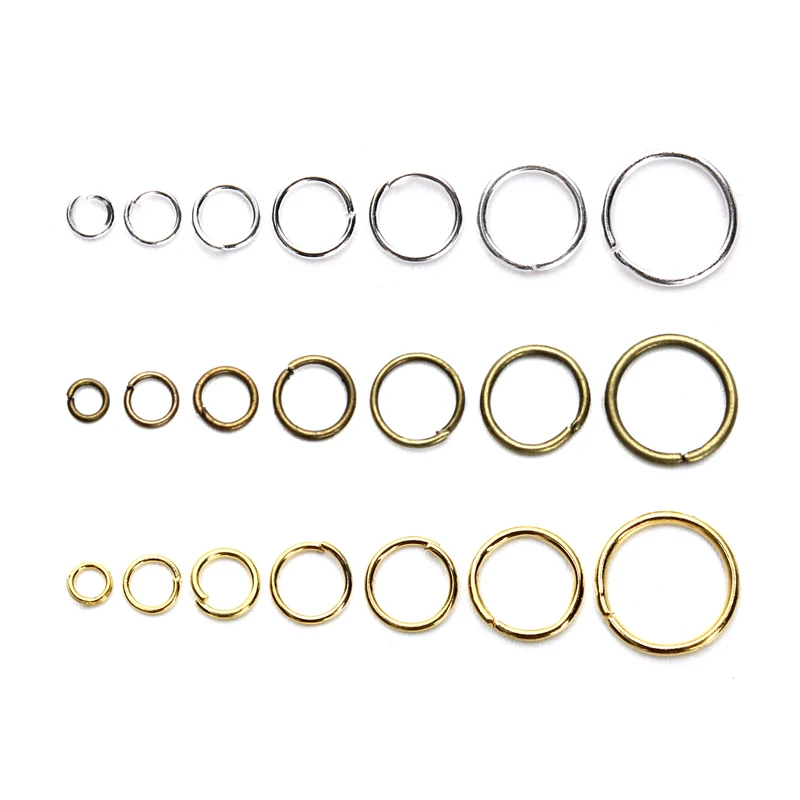 

1Box Golden/Bronze/Sliver Closed Rings Single Ring Jewelry Findings Jump Rings&Split Rings For Jewelry Making Accessories Diy