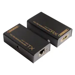 Новый Высокое качество HD 1080 P HDMI-CAT-HDMI удлинитель передатчик TX/RX с Мощность адаптер Поддержка HDMI 3D для ТВ проектор DVD