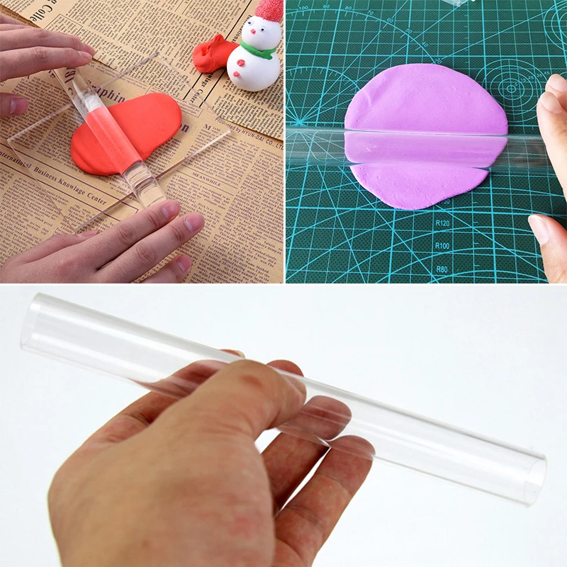 

Acrylic Sculpey Non-Stick Roller Pin Stamping Brayer Polymer Clay Fimo Tool