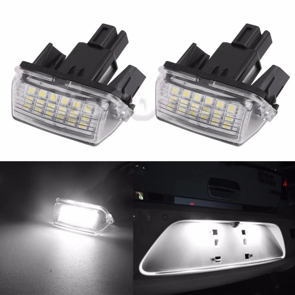 2Pcs 12V 18 SMD LED Xenon License Plate Light For Toyota CAMRY 2012