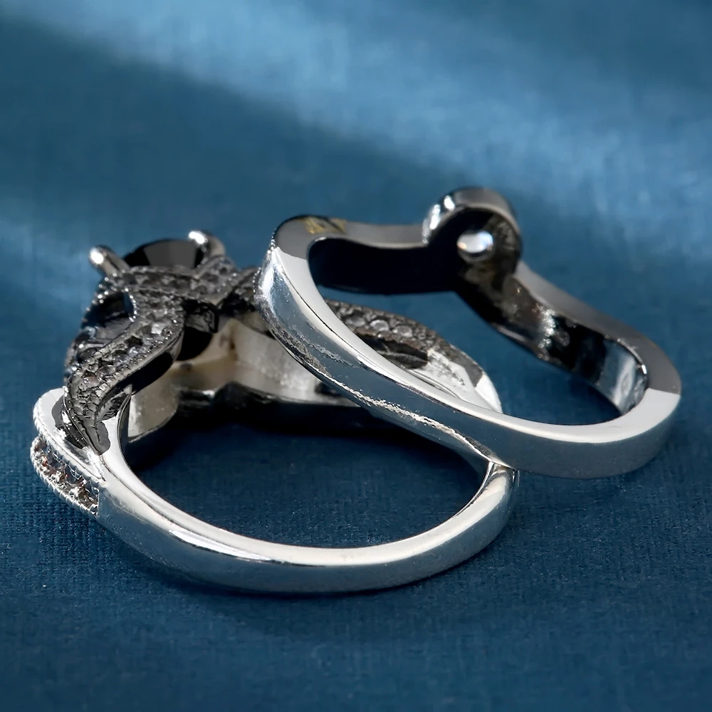 Crystal Zircon Skull Ring5