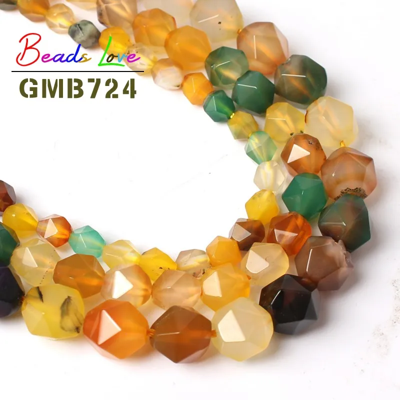 

Wholesale Natural Faceted Malachite Agat Stone Beads For Jewelry Making DIY Bracelet Necklace Jewellery 6 8 10 mm Strand 15''