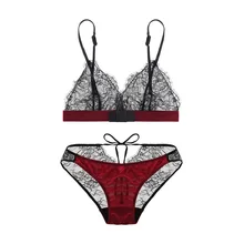 JYF бренд размера плюс, сексуальное ультра-тонкое белье, кружевной комплект с бюстгальтером Виктории, Женский треугольный двухрядный кружевной бюстгальтер, нижнее белье, бюстгальтер