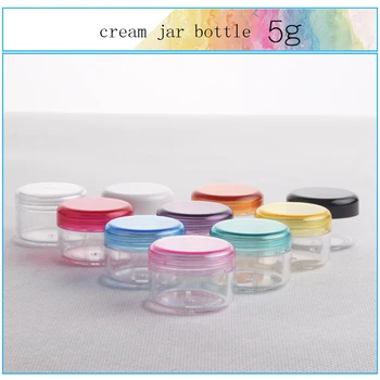 

100pcs Empty Cosmetic Containers Plastic Jars Eyeshadow Sample Bottle 5g Portable Small Cream Jar Round Glitter Powder Storage