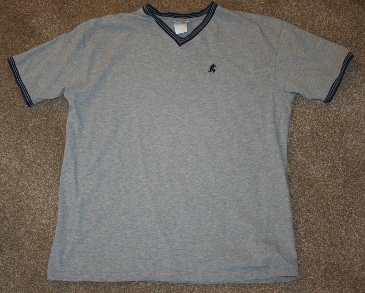 DISNEY Mickey Mouse T-Shirt XL Gray V-Neck Chest 48" S/S Shirt Mens HTB1ESXmKeSSBuNjy0Flxh6BpVXar - DISNEY Mickey Mouse T-Shirt XL Gray V-Neck Chest 48" S/S Shirt Mens