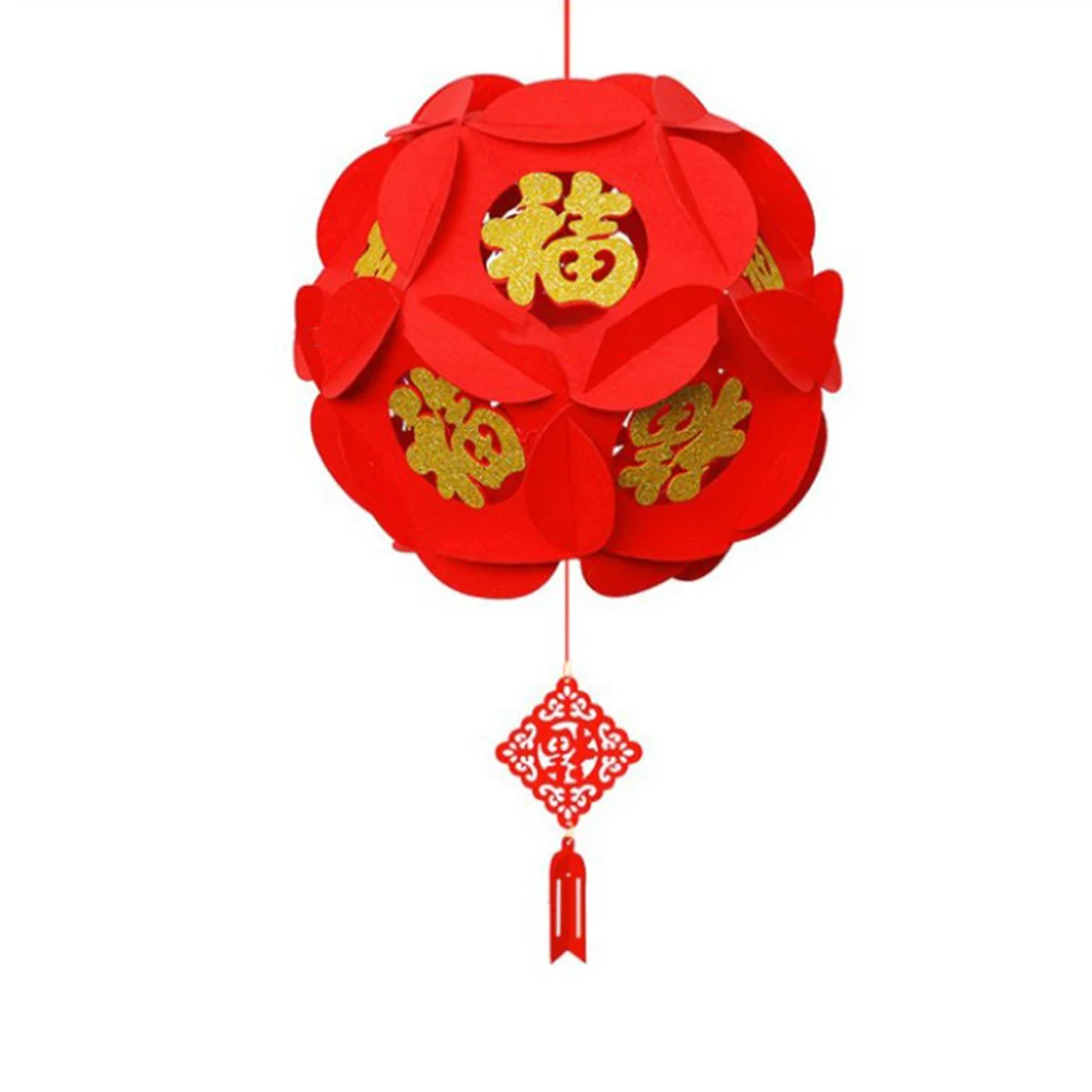 Год Fu Zi персонаж шелковистый шар ремесло нетканый благословение украшение кулон для празднования китайский Весенний фестиваль