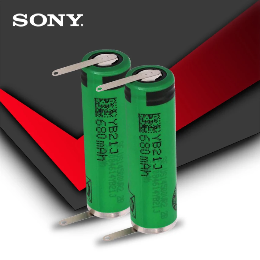 Новые оригинальные батареи высокой емкости AA 680mAh VR2 14500 Li-ion 3,7 v перезаряжаемые батареи со сваркой