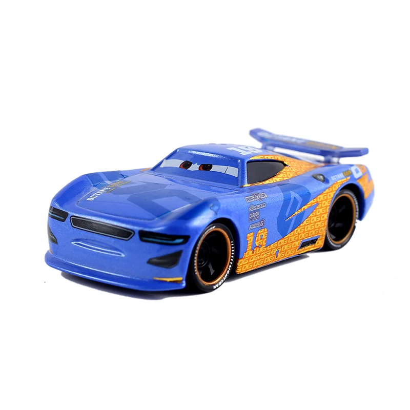 NewDisney Pixar седан 3 игрушечный автомобиль Маккуин Джексон шторм 1:55 литой металл модель из сплава игрушка автомобиль 2 Мальчики День рождения
