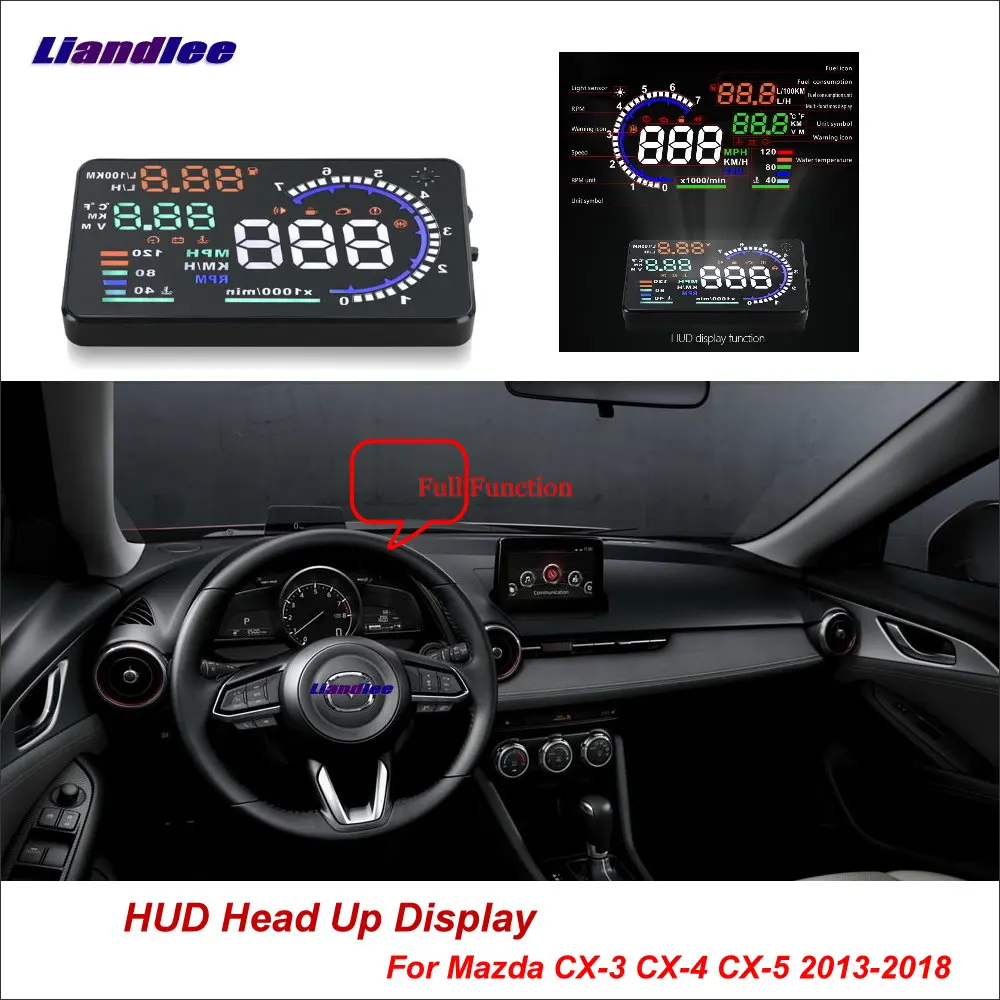 Liandlee Car Head Up Display Hud For Mazda Cx 3 Cx 4 Cx 5 13 18 Digital Projector Screen Mileage Fuel Consumption Detector Head Up Display Aliexpress