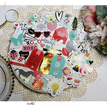 

ZFPARTY 44pcs We Go Together Cardstock Die Cut Stickers for Scrapbooking Happy Planner/Card Making/Journaling Project
