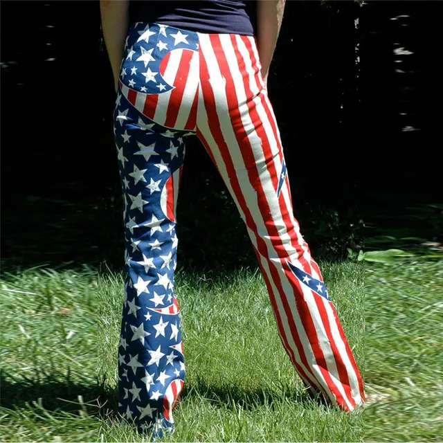 Buy DYWomen Jeans For Women American Flag Drawstring