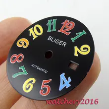 28,5 мм черный циферблат цветные Метки fit DG3804 8205 8215 move Мужские t часы циферблат