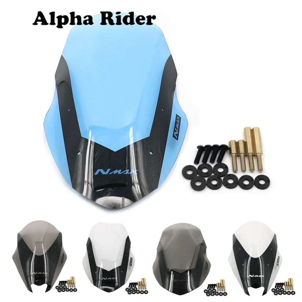 

16 - 18 For Yamaha NMAX155 High Quality Plastic Windscreen Windshield N MAX NMAX 155 N-MAX155 2016 2017 2018 Smoke Clear Blue