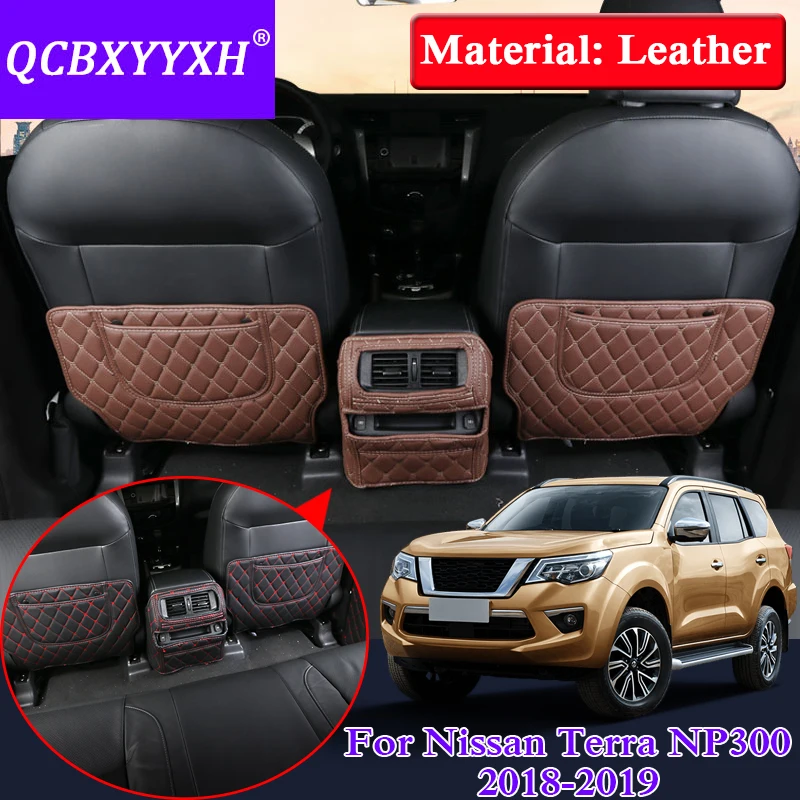 

QCBXYYXH Car Armrest Cover Kick Pad Case Back Seat Protection Mat Children Anti-Kick Pad For Nissan Terra Navara NP300 2018 2019