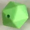 5 шт./лот 19,5 мм Icosahedron силиконовые бусины без бисероплетения пищевого силикона Icosahedron бусины для прорезывания зубов Детские Жевательные бусины - Цвет: Light Green