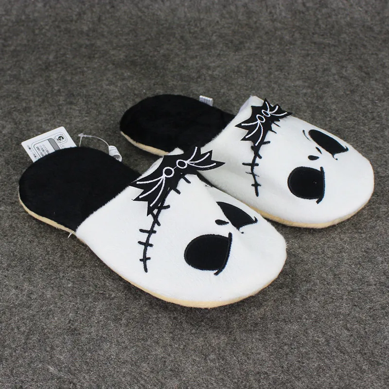 Плюшевые тапочки Jack Skellington, 11 дюймов, 28 см; обувь «Кошмар перед Рождеством»; теплая зимняя обувь; тапочки для взрослых в стиле аниме