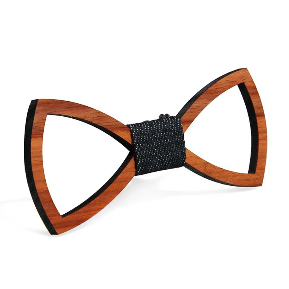 Мужской ручной работы деревянный галстук-бабочка с регулируемым ремешком для юбилея дня рождения свадьбы JL
