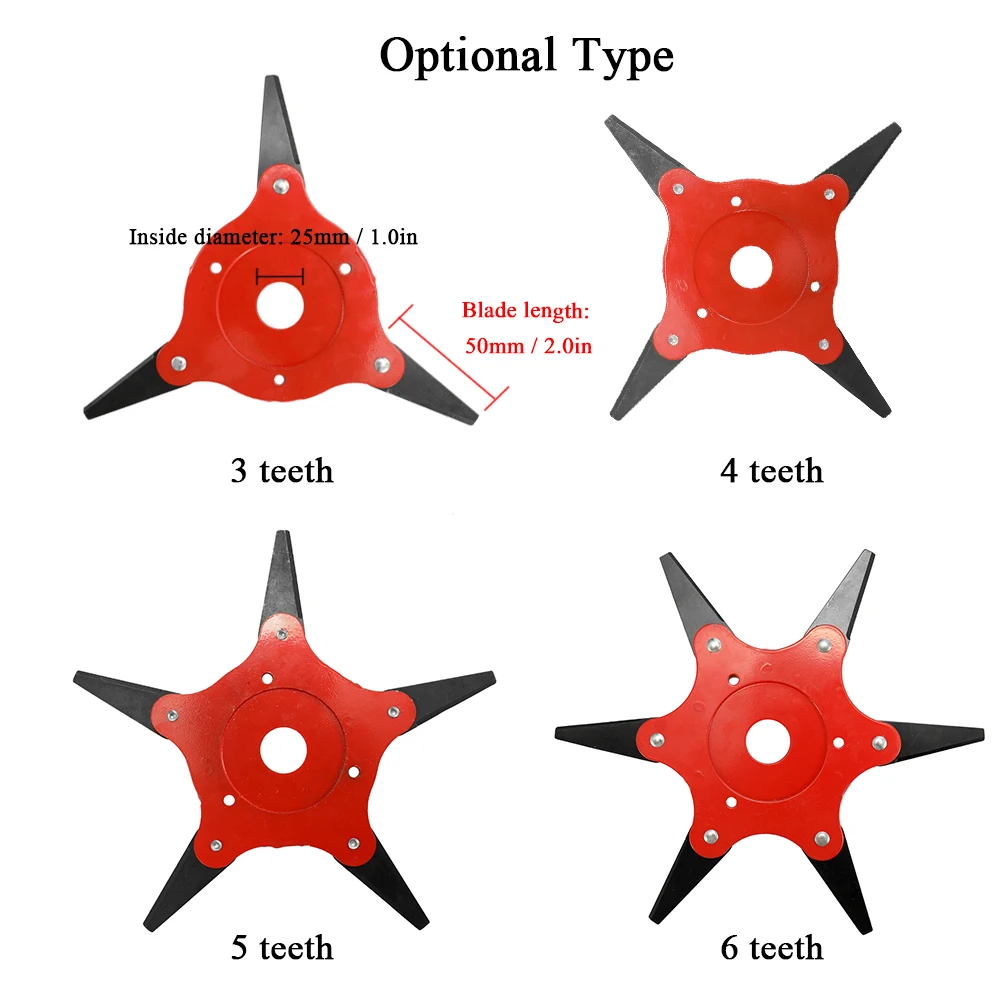 180 градусов, 6 зубьев, вращающееся лезвие газонокосилки, кусторез, универсальный садовый триммер, лезвие с двусторонней режущей кромкой
