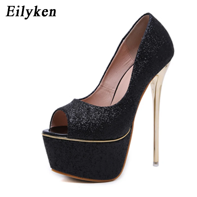 Eilyken/Новые летние женские босоножки, туфли-лодочки, босоножки без шнуровки на тонком высоком каблуке, модная обувь с открытым носком, цвет