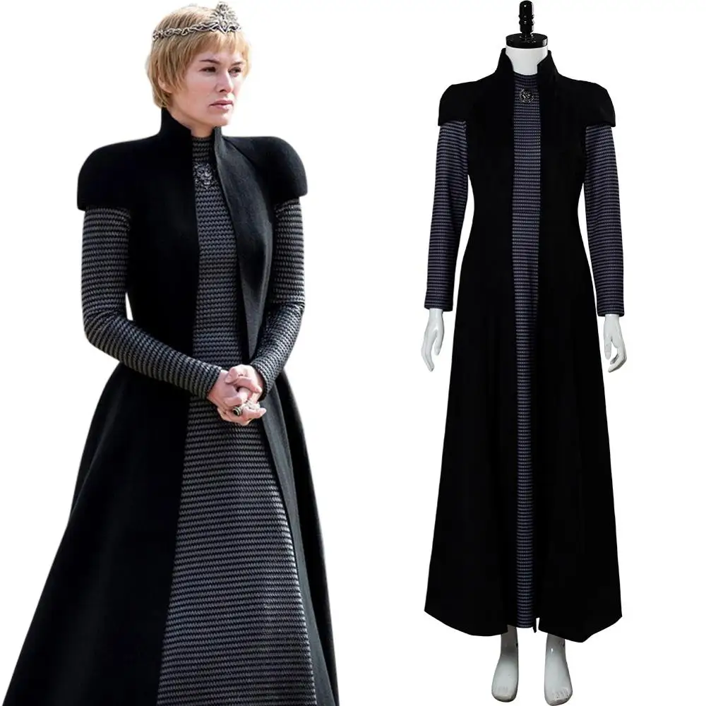 

Game of Thrones Season 8 Cersei Lannister Cosplay Costume Dress Adult Women Girls Halloween Carnival Costumes Custom Made