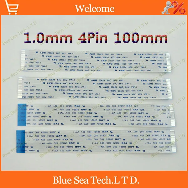 

FFC/FPC Flexible Flat Cable 1.0mm pitch 4 pin 50/100/200mm Isotropy or Anisotropy cable,20624.welcome custom-made Order.