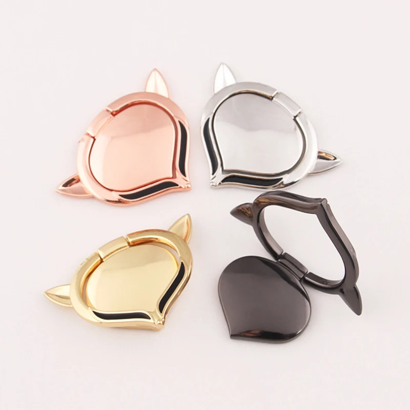Fimilef Cute Fox Finger Ring Phone Holder For iPhone Samsung HUAWEI 180 Degree Circle Holder for Magnet Mount Smartphone Stand