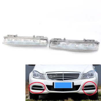 

2x RH+LH LED DRL Daytime Running Light Lamp For Benz C-Class 07-14 W204 W212 R172 SLK R172 C230, C250 E350, E400 SLK250, SLK350