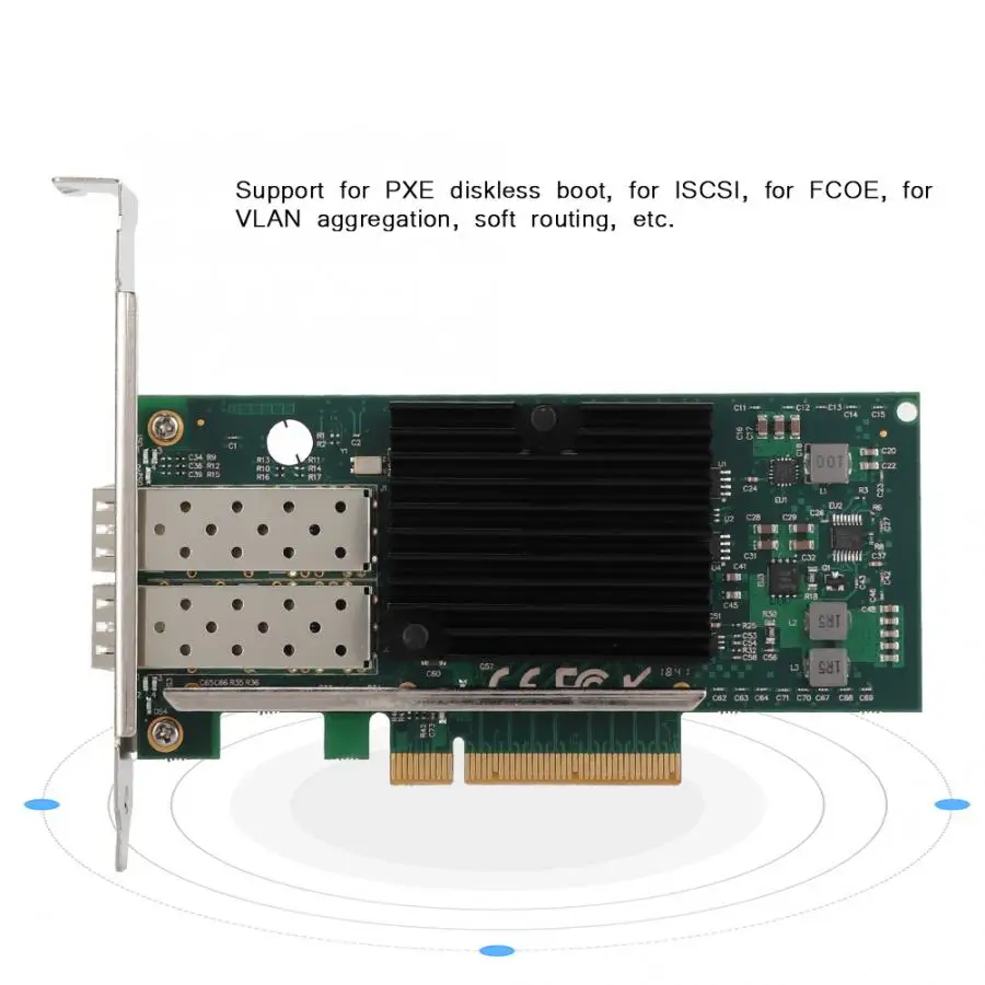 10 гигабитных серверных волокон PCI-E X8 10 гигабитных двухпортовых 10G Ethernet волоконно-серверных адаптеров(модель: SE-LGI599A-2FB