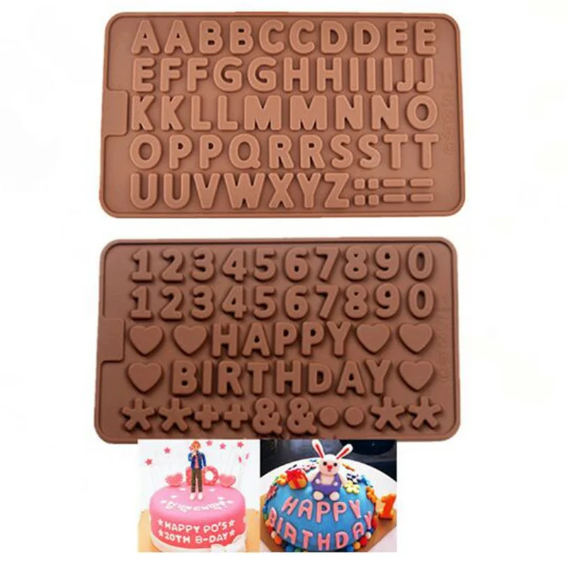 26 English Letter Alphabet Chocolate Cake Molds 1Pc Fondant Cookies Silicone Mold Wedding Decorating Moulds DIY Baking Tools | Дом и сад