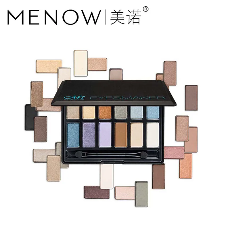 

12Set M.n Menow 12 Colors Matte Eye Shadow Palette Lasting Waterproof Smoky Makeup Glitter Eye shadow Cosmetic E16003