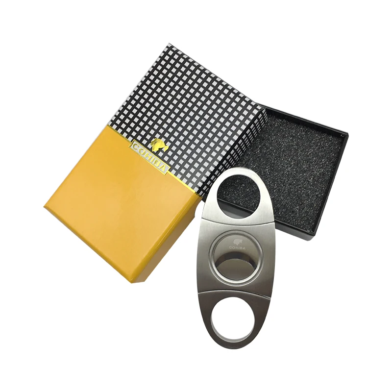 

COHIBA Cigar Cutter Sharp Stainless Steel Dual Blades Cigar Scissors, Pocket Gadgets for Cigar