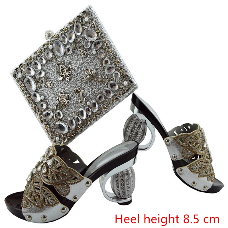 gold and silver evening shoes
