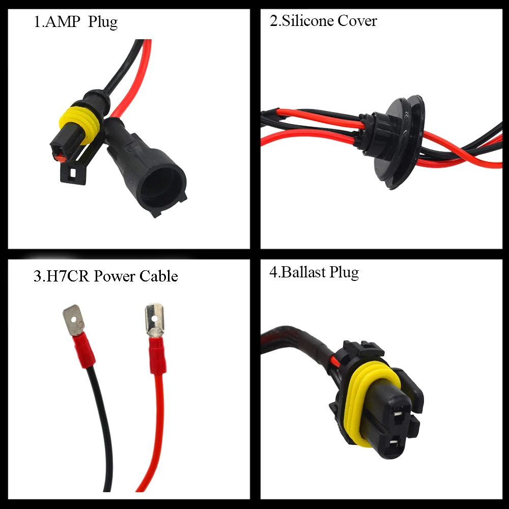 SKYJOYCE AC 35W H7CR hid kit xenon hid H7RC 5000K 8000K 6000K 4300K H7C-R kit metal base H7R H7C short tube 40MM car styling (2)