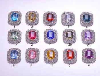 

(J0103) 25mmx30mm,100pcs/lot, rhinestone button,square button,colorful beads