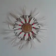 10 шт., Пристегивающиеся крючки, белые/прозрачные, Цвет вспышки, Размер 6