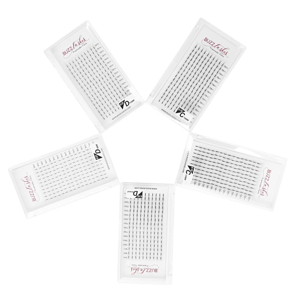 pre made 6d rootless wide volume fans eyelash extensions