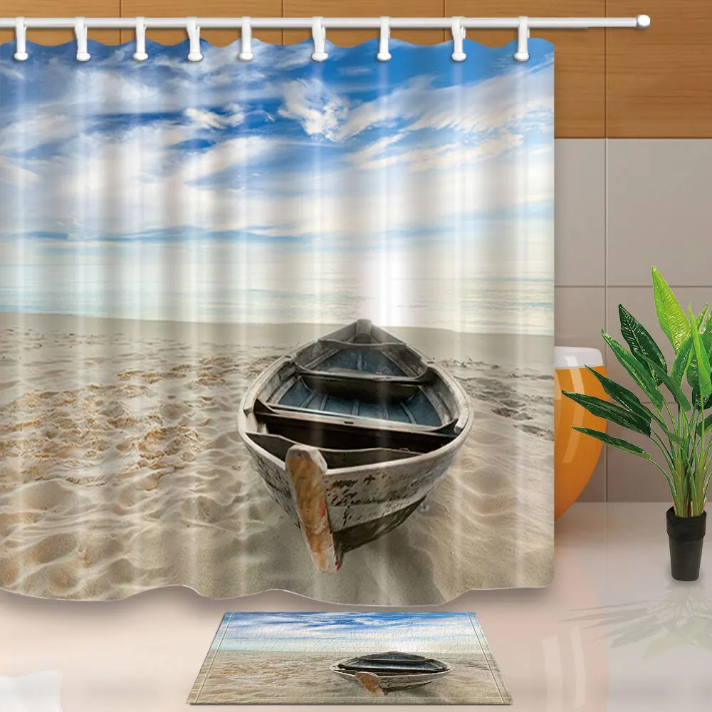 Buy Seascape Beach Shower Curtain New and High Quality
