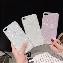 Glitter Shell Pattern Case For iphone X XS Max XR Back cover For iphone 6 6S 7 8 Plus 7plus 8plus X S Soft TPU Cover ikki s pattern protective tpu back case for iphone 6 4 7 blue