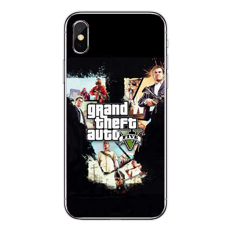 Grand Theft Auto GTA V Мягкий Силиконовый ТПУ чехол для телефона для iPhone 11 11Pro XS Max XR X 10 8 7 6S Plus 5S SE 8PIUS TPU чехол - Цвет: TPU