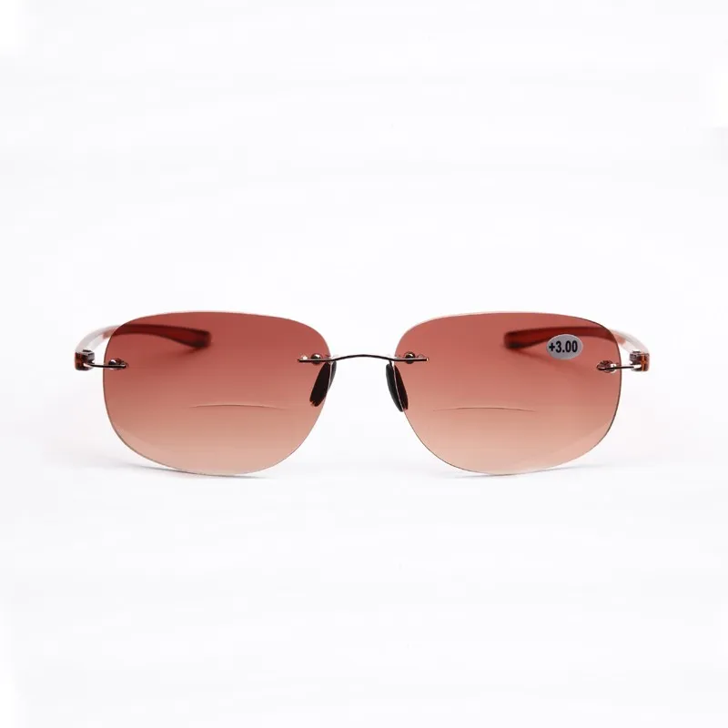 WEARKAPER солнца бифокальные очки для чтения дальнозоркостью Для мужчин без оправы лупы рамка очки вождения очки диоптрий 100 до 350 Óculos