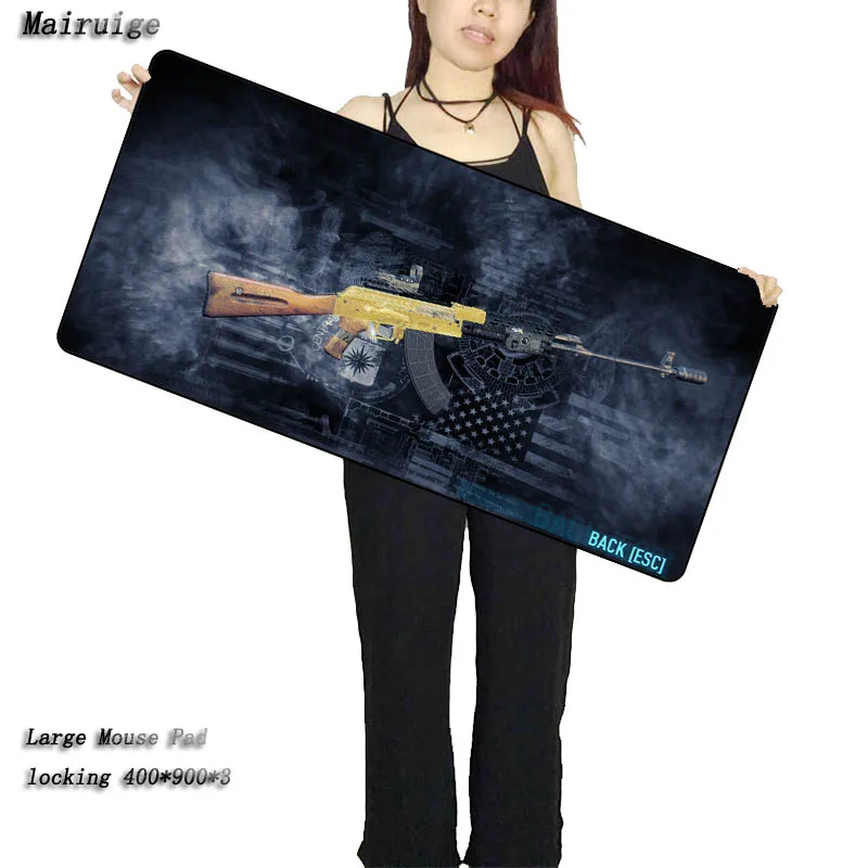  Mairuige Top Quality counter strike CS GO gun Laptop Gaming Mice Lock Edge Mousepad BIG SIZE Rubber