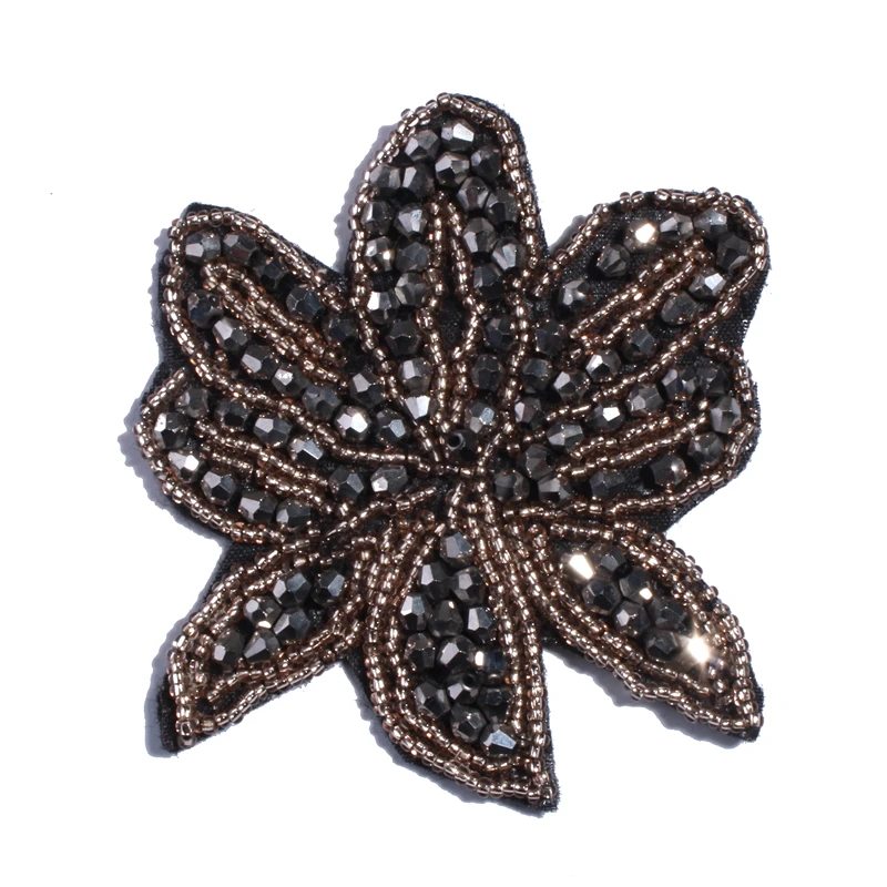 20PCS 8.5CM Fashion Craft Iron Rhinestone Appliques For Headbands beaded Trim Garment Costume Decoration For Hair Accessories