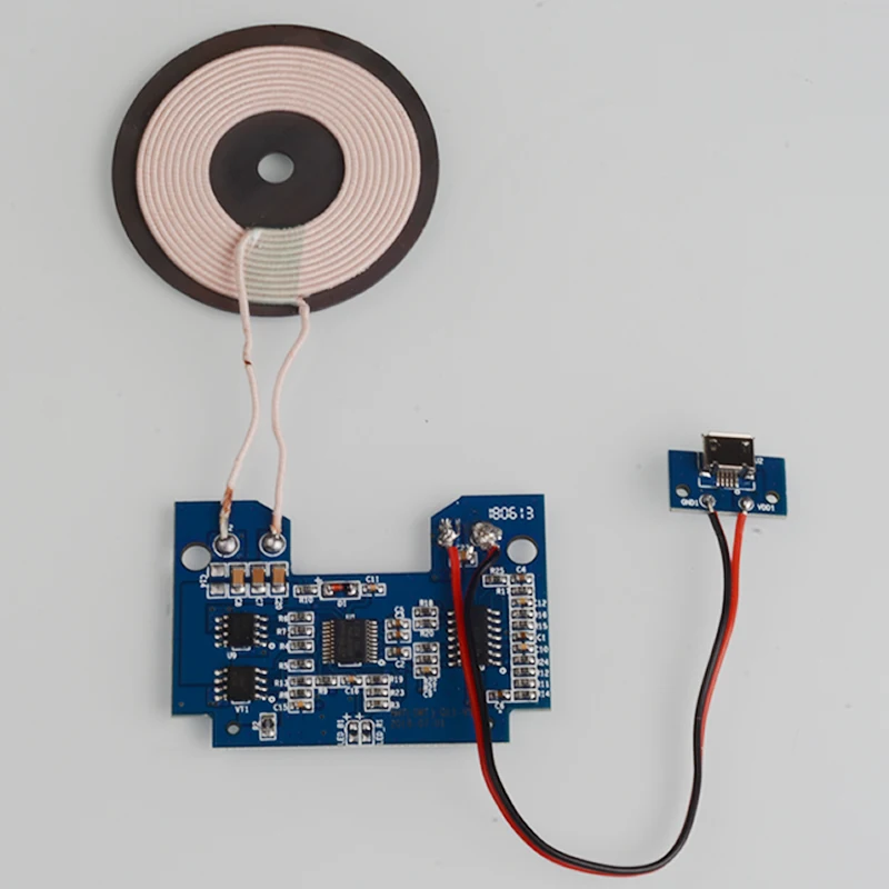 VEEAII Hot sale Qi Wireless Charger PCBA Circuit Board Coil Wireless Charging Micro USB Port DIY