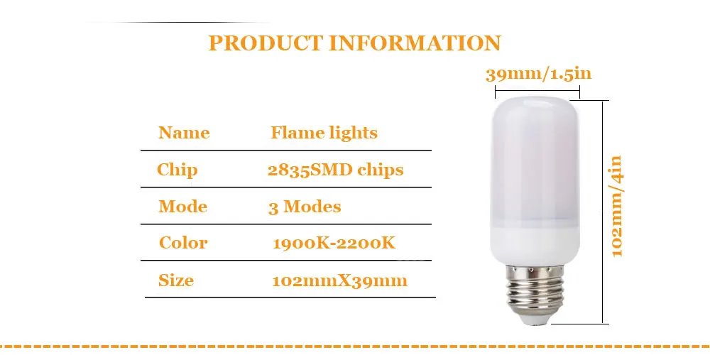Dbao RP0369 LED Flame Lights Bulbs  -us (17)