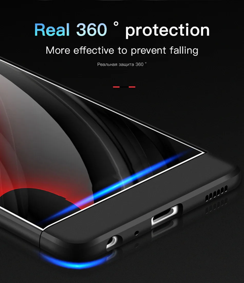 Icoque Fitted Cases for Huawei P9 Lite Case 360 Protection Full Body Matte for Back Cover Huawei P9 Lite Honor 8 9 Lite Case (3)