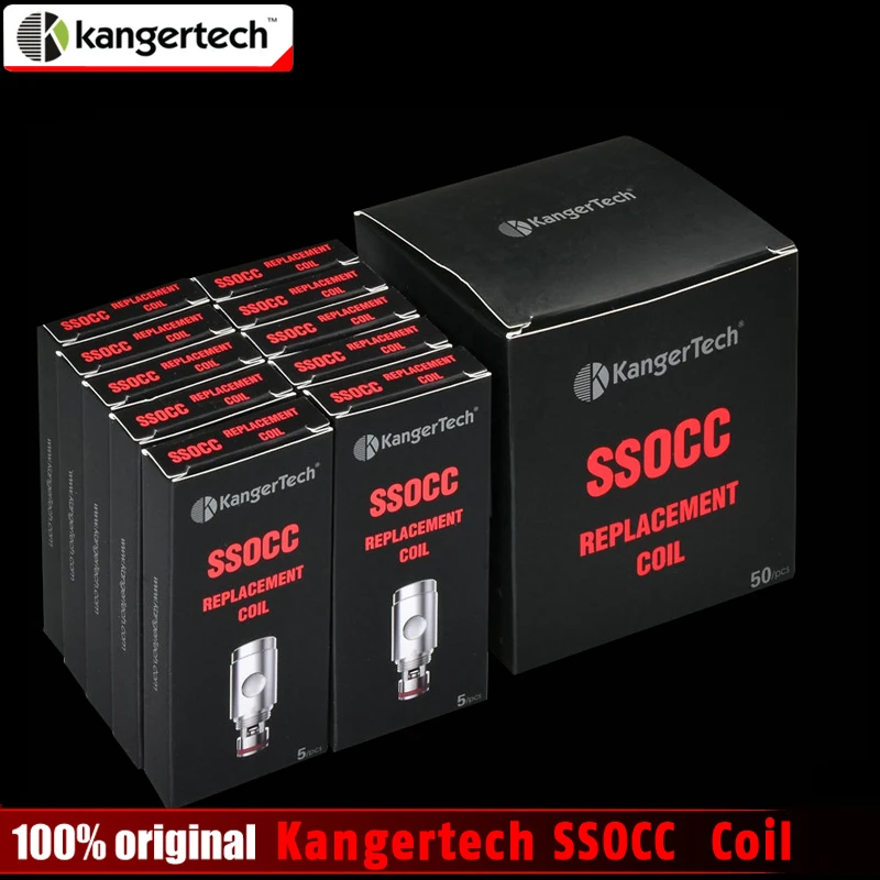 

Kangertech SSOCC Coils 0.2ohm 0.5ohm 1.2ohm 1.5ohm Replacement Atomizer Heads TC Ni200 0.15ohm Kanger SSOCC Coils 10Pcs/Lot
