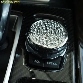 

Multimedia button Artificial crystal sticker for BMW E46 E52 E60 E90 E91 F20 F10 penal knob decorative trim cover Accessories