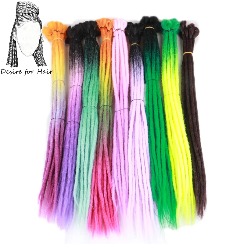 Desire For Hair 12 Strands 22inch Hand Made Synthetic Dreadlocks